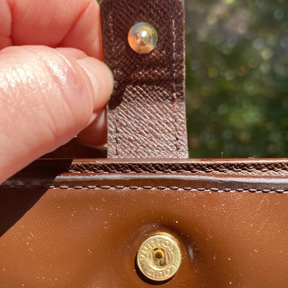 LOUIS VUITON Damier Ebene Brown Check Leather Zippy Compact WALLET EUC - Picture 15 of 17